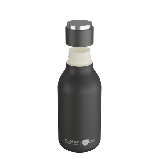 Asbv24Bk Asobu Puramic Urban Water Bottle Black 460Ml