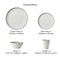 MOD 16pcs Dining Set - Dusted White
