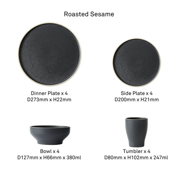 MOD 16pcs Dining Set - Roasted Sesame