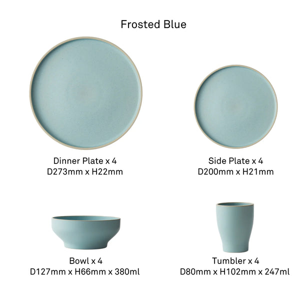 MOD 16pcs Dining Set - Frosted Blue