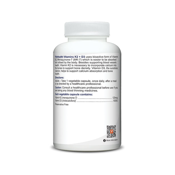 VitaHealth Vitamins K2 + D3 60s
