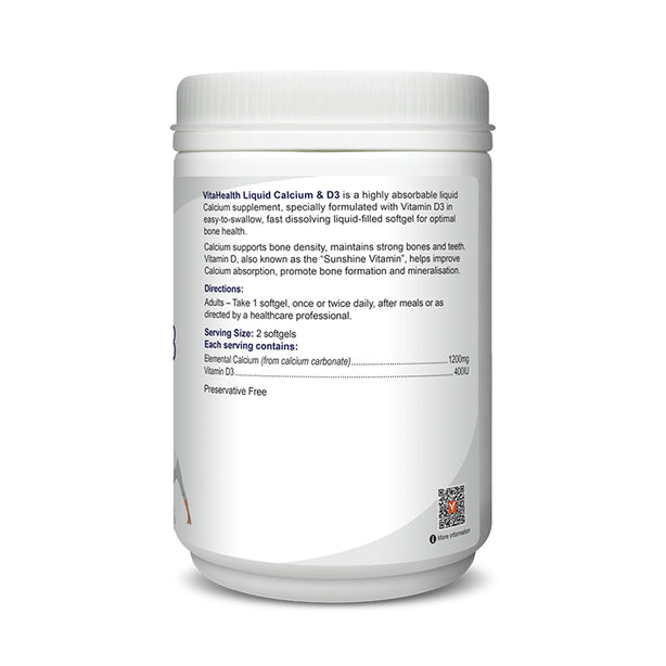 VitaHealth Liquid Calcium & D3 240s