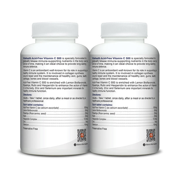 VitaHealth Acid-Free Vitamin C 500 2x60s