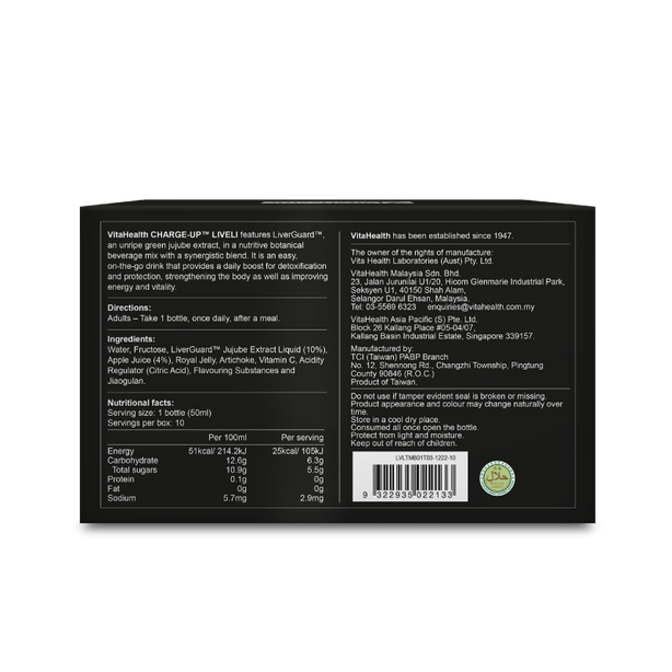 VitaHealth CHARGE-UP® Liveli 10 bottles