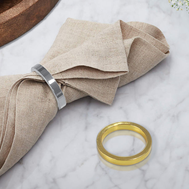 Charles Millen Signature Home Accents Collection Napkin Ring 4 Piece Set, Riche