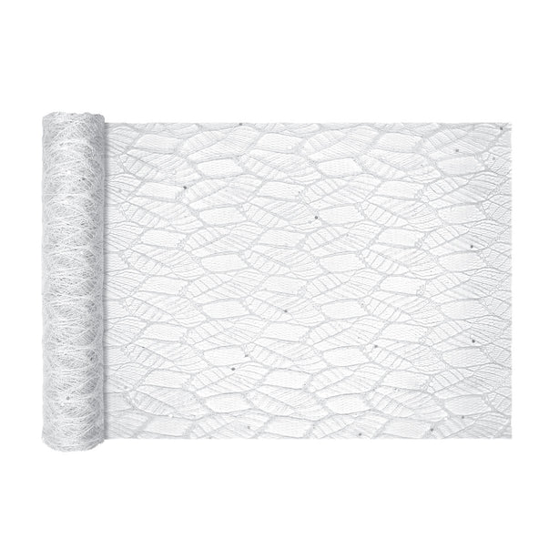 Charles Millen Suite Collection Tableau Table Runner, Ta14 White