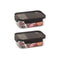 LocknLock Bisfree Smart Dial Food Container 2P Set Rect 910ml