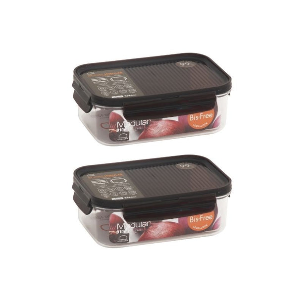 LocknLock Bisfree Smart Dial Food Container 2P Set Rect 910ml