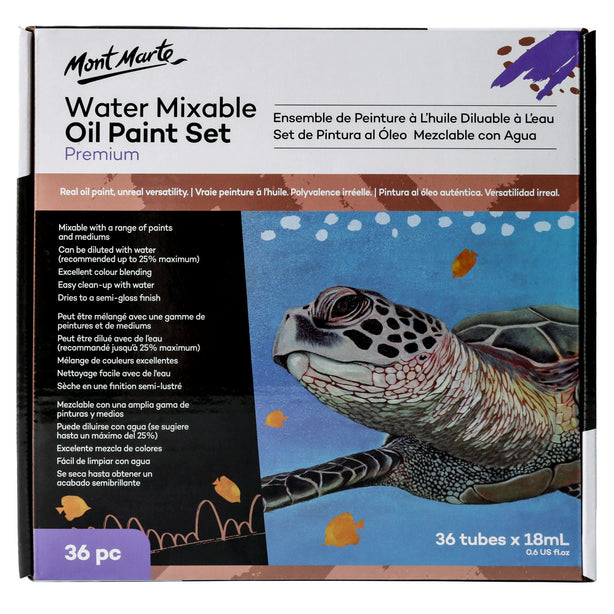Mont Marte Water Mixable Oil Paint Set 36pc x 18ml