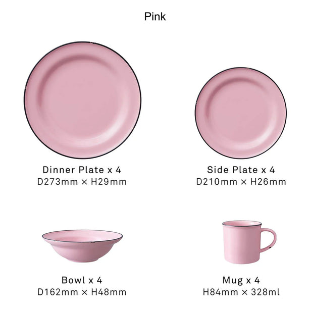 TinTin 16pcs Dining Set - Pink