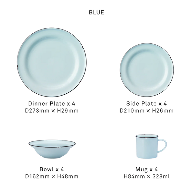 TinTin 16pcs Dining Set - Blue