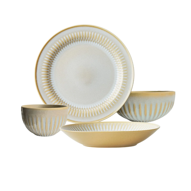 Cottage 16pcs Dining Set - Almond