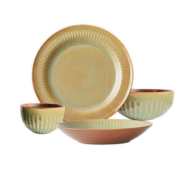 Cottage 16pcs Dining Set - Cinnamon