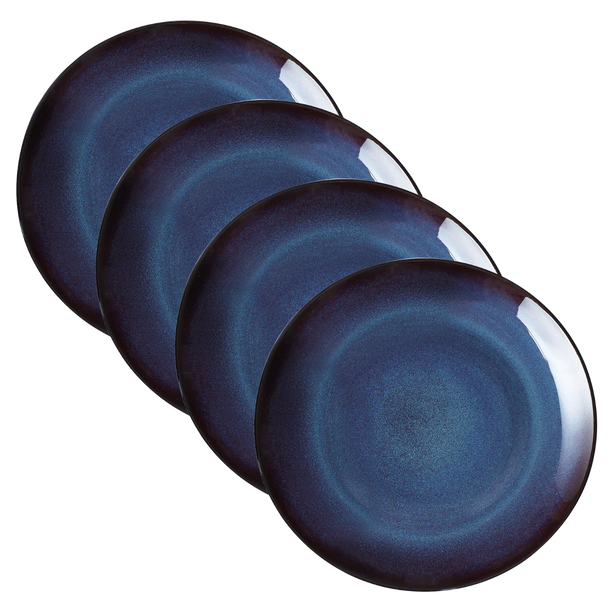 Rustic Dinner Plates - Indigo Blue (4/pack)