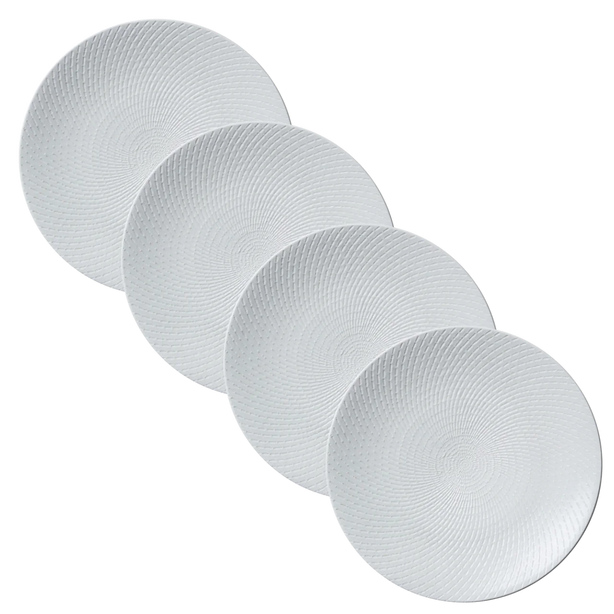 Urban Dinner Plates - Coral Blanc (4/pack)
