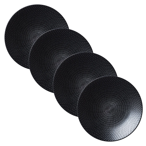 Urban Dinner Plates - Coral Noir (4/pack)