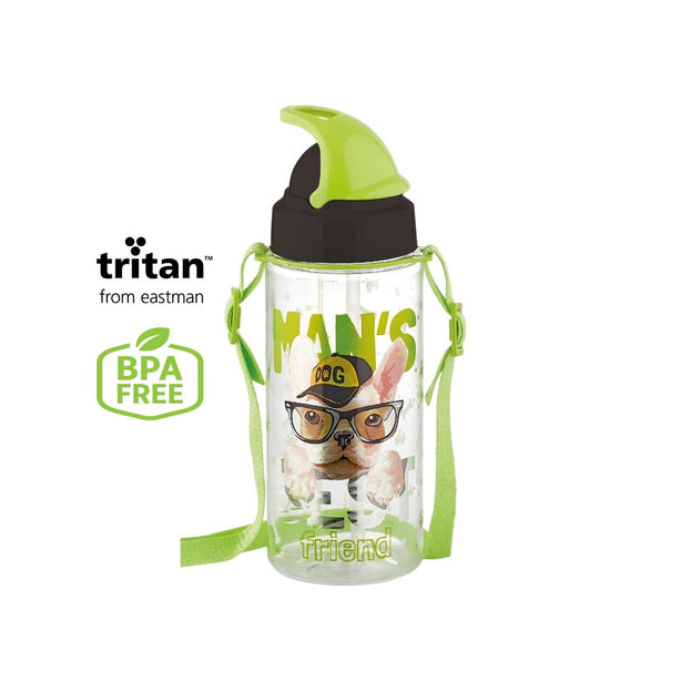 Renga Sonic Tritan Water Bottle With Straw And Shoulder Strap - 500ML