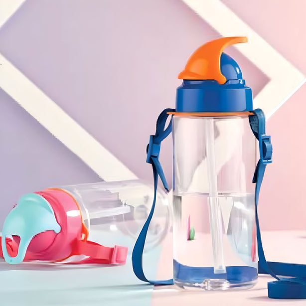 Renga Sonic Tritan Water Bottle With Straw And Shoulder Strap - 500ML