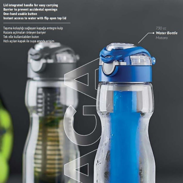 Renga Saga Tritan Water Bottle With Silicone Sleeve - 730ML