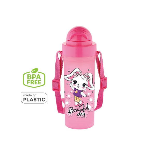 Renga Migo Water Bottle With Straw And Shoulder Strap - 300ML