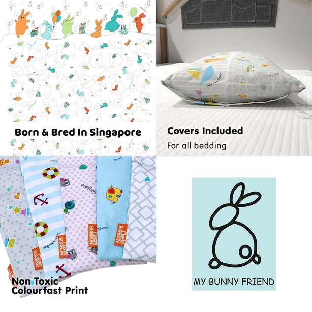 My Bunny Friend Baby Bolster - J (Bunny Party)