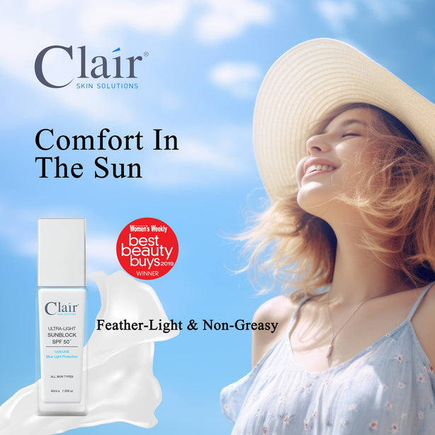 Clair Skin Solutions Ultra-Light Sunblock Spf 50+, 40ml