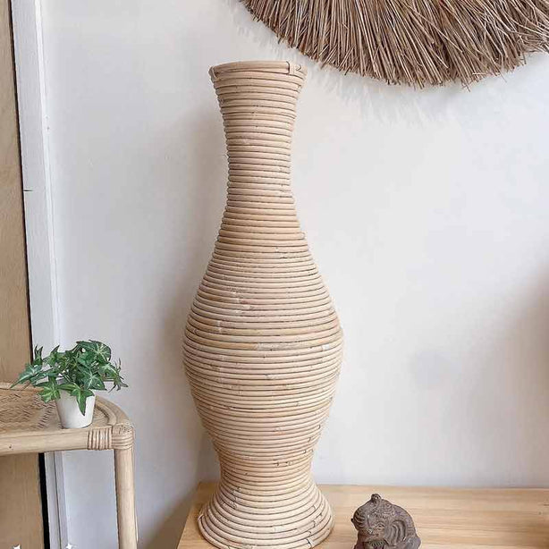 Rattan Short Vase