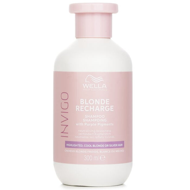 Invigo Blonde Recharge Shampoo With Purple Pigments Highlighted, Cool Blonde Or Silver Hair - 300ml