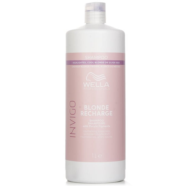 Invigo Blonde Recharge Shampoo With Purple Pigments Highlighted, Cool Blonde Or Silver Hair - 1000ml