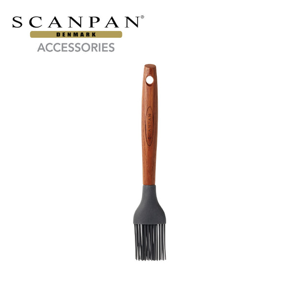 SCANPAN 21cm Pastry Brush, Silicone/Carbonized Ash