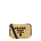 Crochet Leather Shoulder Bags - Tan/Black