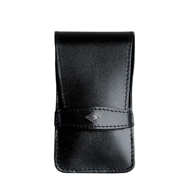 Giesen & Forsthoff Timor® 4-piece Manicure Set with sapphire nail file, in Black Calf Leather Pouch
