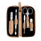 Giesen & Forsthoff Timor® 5-piece Manicure Set with glass nail file, in Vegan Natural Cork Leather Zipper Pouch