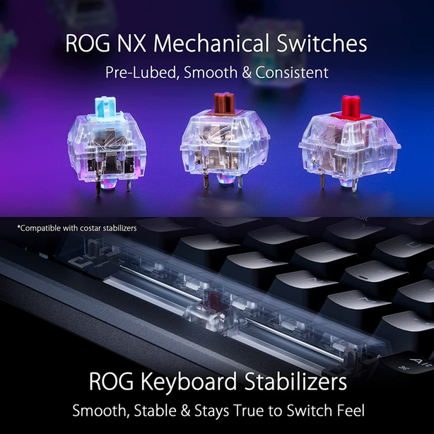 Asus Rog Azoth Nx Red Switch Wireless Custom Keyboard