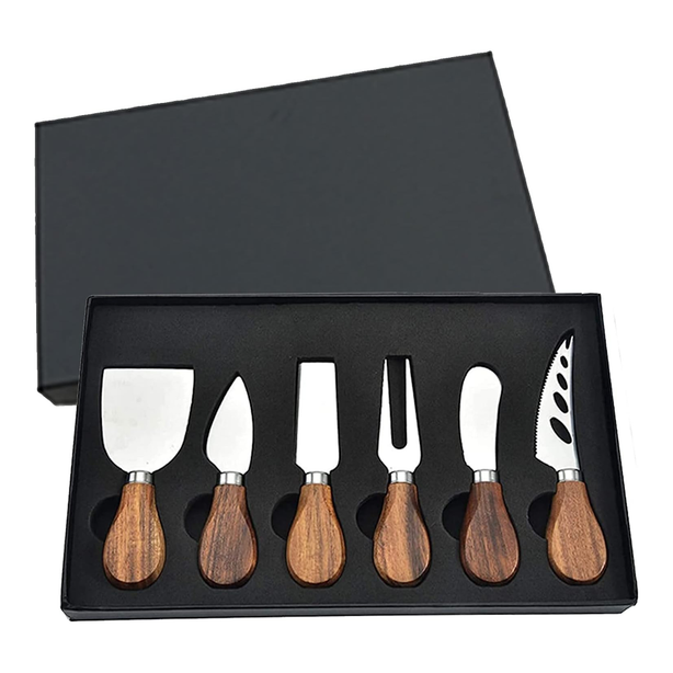 StitchesandTweed 6 Piece Stainless Steel Cheese Knife Collection