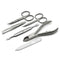 Giesen & Forsthoff Timor® 6-piece Manicure Set with glass nail file, in Black Cowhide Leather Case