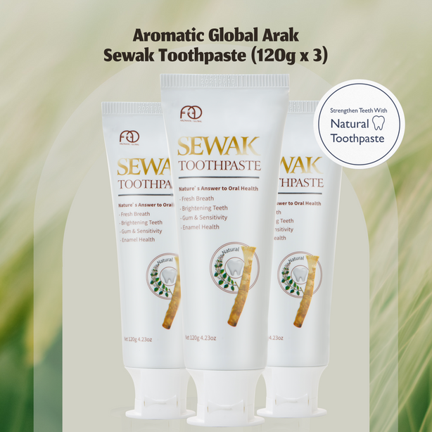 Aromatic Global Arak Sewak Toothpaste (120g x 3)