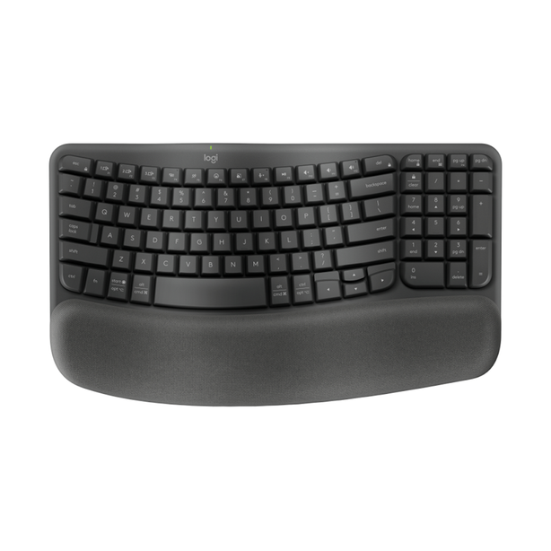 Logitech Wave Keys Ergonomic Wireless Keyboard Graphite