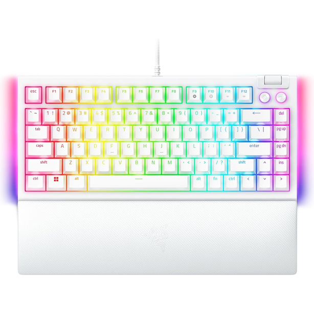 Razer Blackwidow V4 75% - Hot-Swappable Mechanical Gaming Keyboard - White Edition - Us Layout - World Packaging