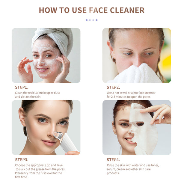 Anlan Facial Cleaner Device 3 Level Suction Pore Cleaner Blackhead Vacuum
