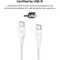 Belkin Braided Usbc To C 2.0 100W Cable 3M White