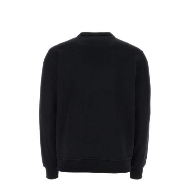 Black Stretch Cotton Oversize Sweater