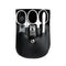 Giesen & Forsthoff Timor® 5-piece Manicure Set with glass nail file, in Black Cowhide Leather Pouch
