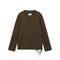 Crew-Neck Sweater In Khaki/Black Wool Blend
