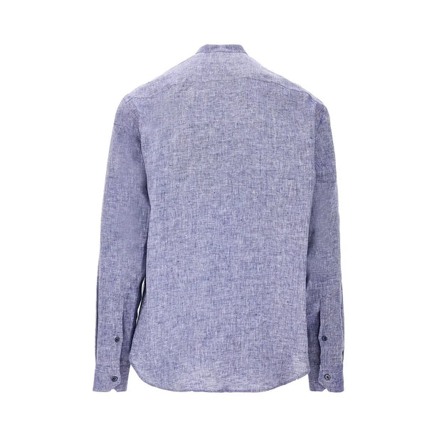 EMPORIO ARMANI Guru collar linen shirt