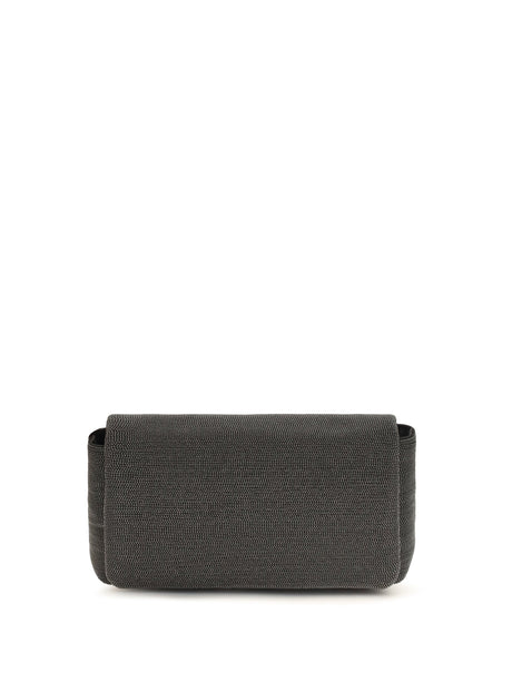 Brunello Cucinelli Precious Flap Shoulder Bag - Ultrablack
