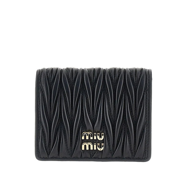 MIU MIU Matelassé nappa leather bi-fold wallet