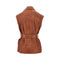 PINKO Leather biker vest