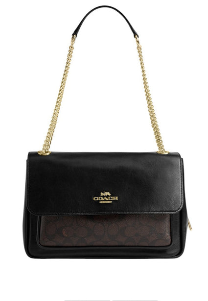 Coach Elodie Crossbody Bag In Signature Canvas - Walnut/Black