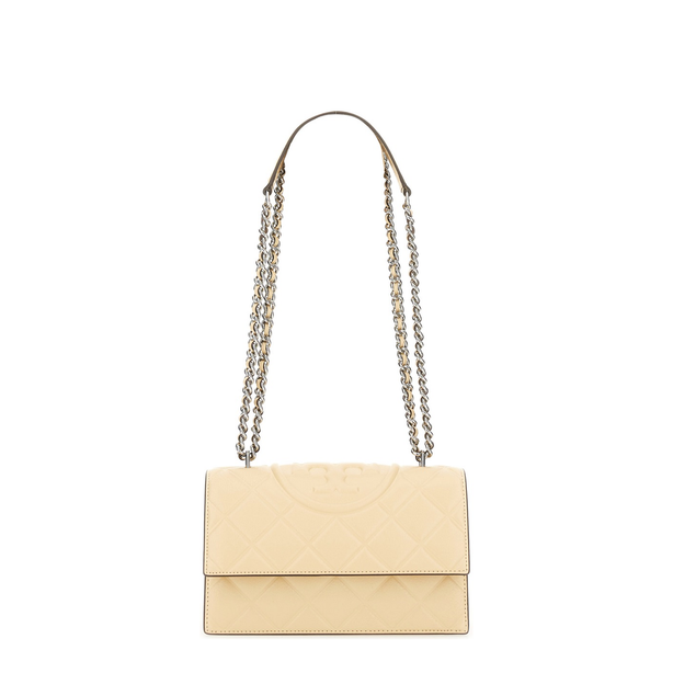 Fleming Small Goat Leather Shoulder Bag - Beige (Vanilla)